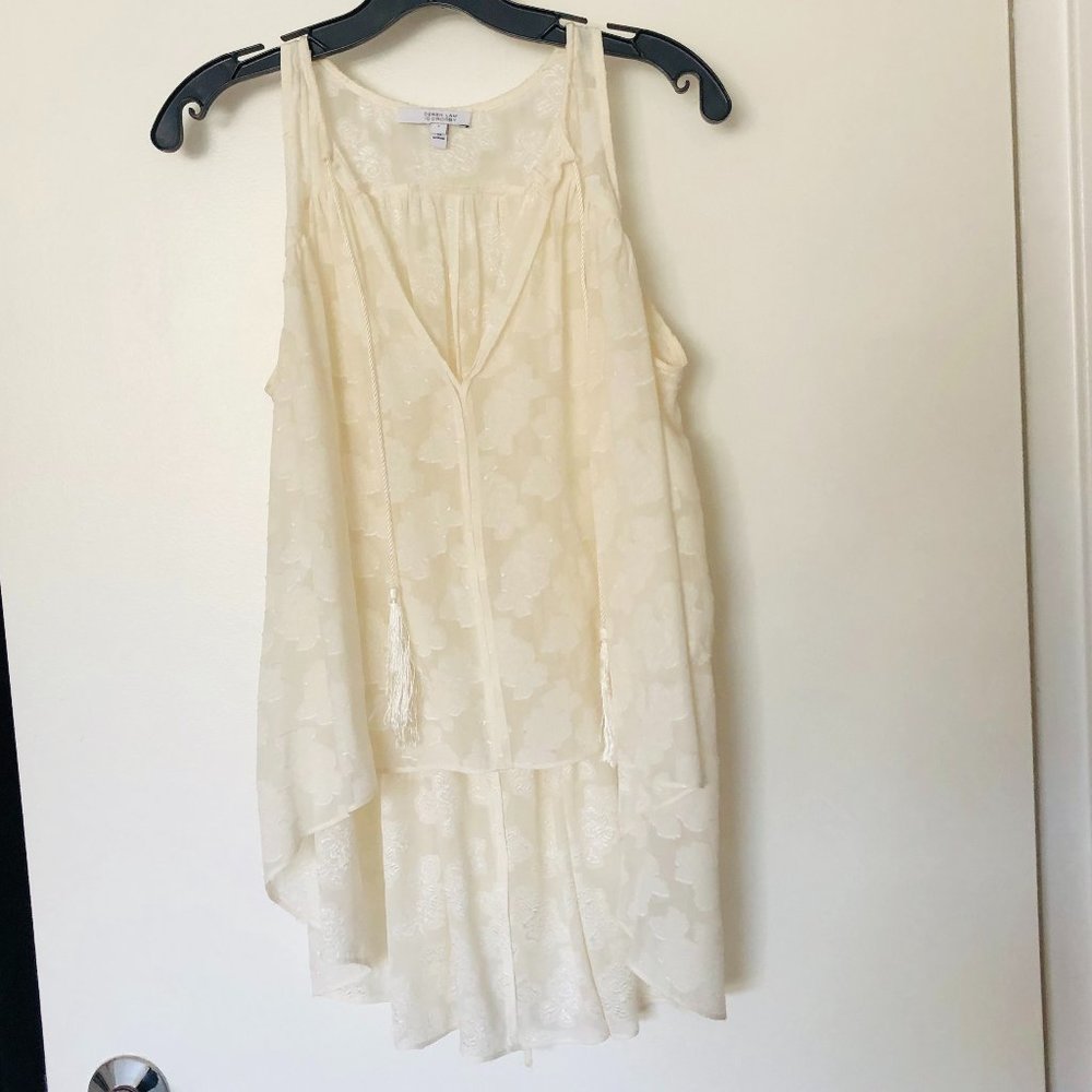 Derek Lam 10 Crosby Cream Silk High-Low Top